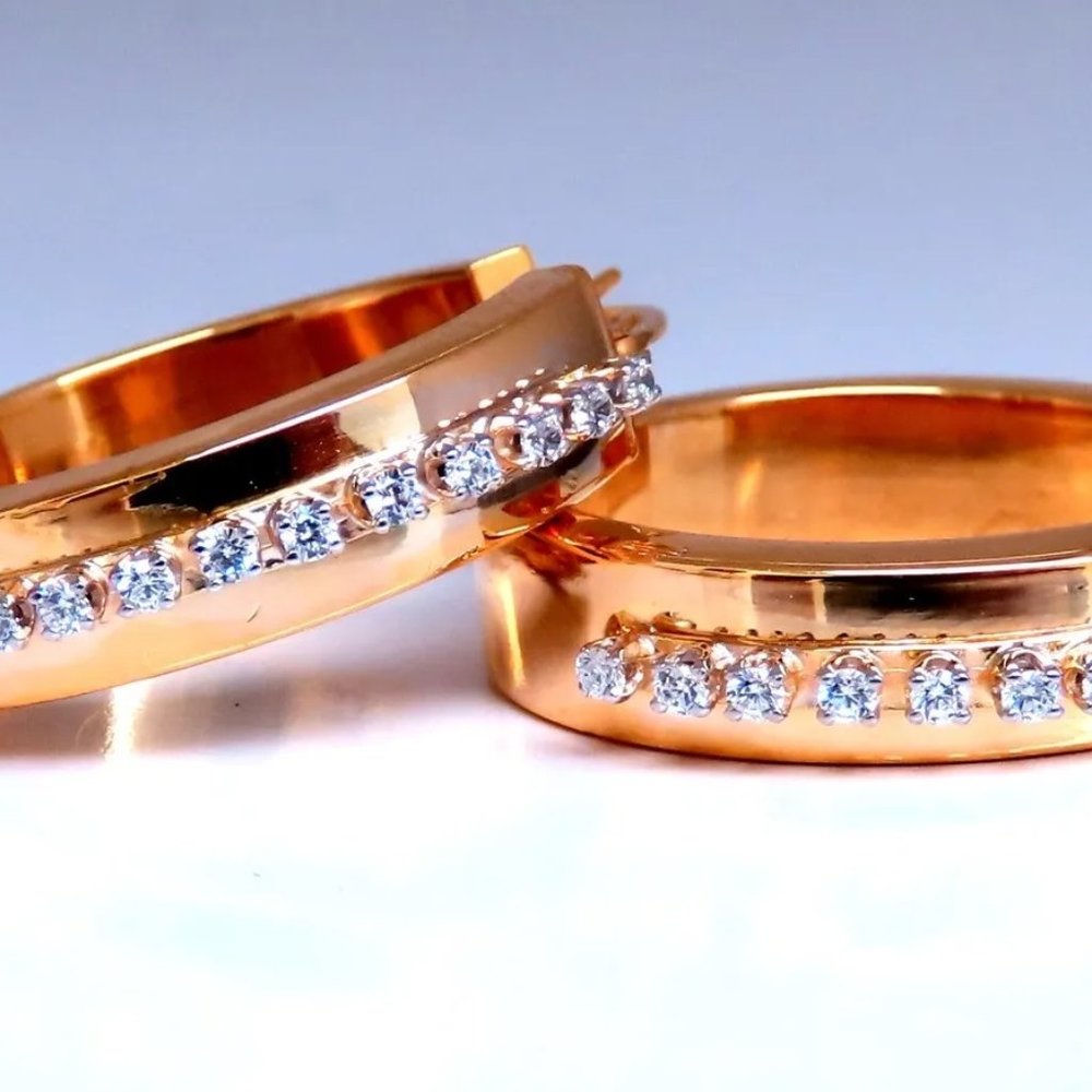 14kt gold zircon hoop lever earrings